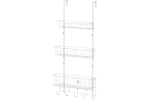 CADUKE Over The Door Organizer Hanger with Basket Hanger
