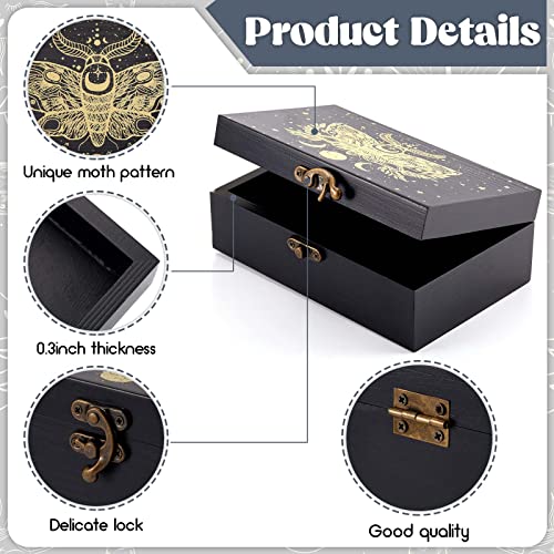 Juexica Tarot Card Holder Wooden Place Card Holder Stand Set Tarot Box Case Reading Accessories Display for Witch Divination Tools Party Favors Witchcraft Supplies