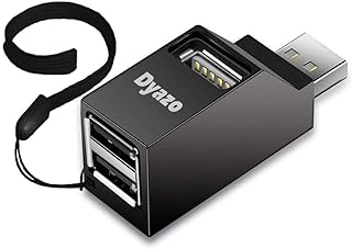 Dyazo 3-पोर्ट USB डाटा हब हाई स्पीड स्प्लिटर प्लग/बॉक्स/एडाप्टर विस्तार, छोटा, कॉम्पैक्ट, यूनिवर्सल डेटा ट्रांसफर, वाइड संगतता: Windows, Mac OS (काला)