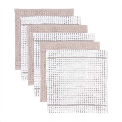 Carrefour Tex - Pack 6 Paños de Cocina 42 x 45 cm Beige