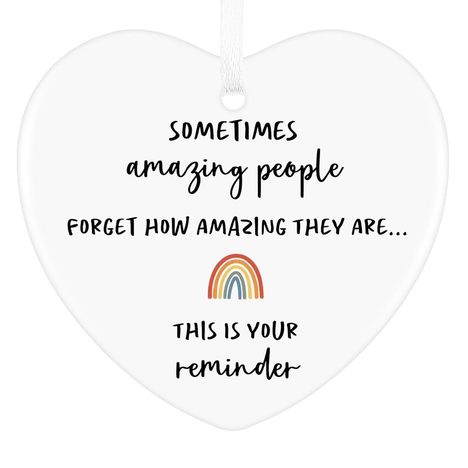 Tingliyi Women's White Thank You Gifts For Ceramic Keepsake Thank You Gift, Sentimental Appreciation Heart & Thank You Stickers, Best Thank You Gifts For Colleague, Mentor, Coworker & Friend