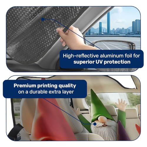 GENANY Gnome Windshield Sun Shade 55 x 30 Inch by GENANY - Used condition - Image 4