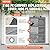 VEVOR Carport Replacement Canopy Cover Top + Side Wall 10 x 20 ft, Garage Tent Shelter Tarp Heavy-Duty Waterproof & UV Protected, Easy Installation with Ball Bungees,Grey (Frame Not Included)