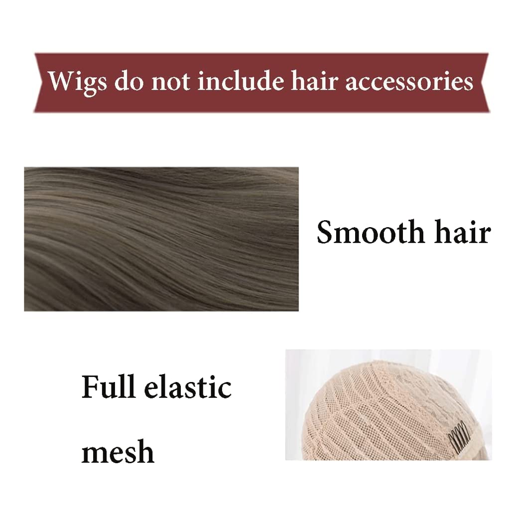 parrucca realistica Parrucche Da Donna Alla Moda Parrucca Ondulata Sciolta Completa Con Frangetta Parrucca Sintetica Naturale 60 Cm / 24 Pollici In Cerca Di Uso Quotidiano Per Feste eleganza naturale