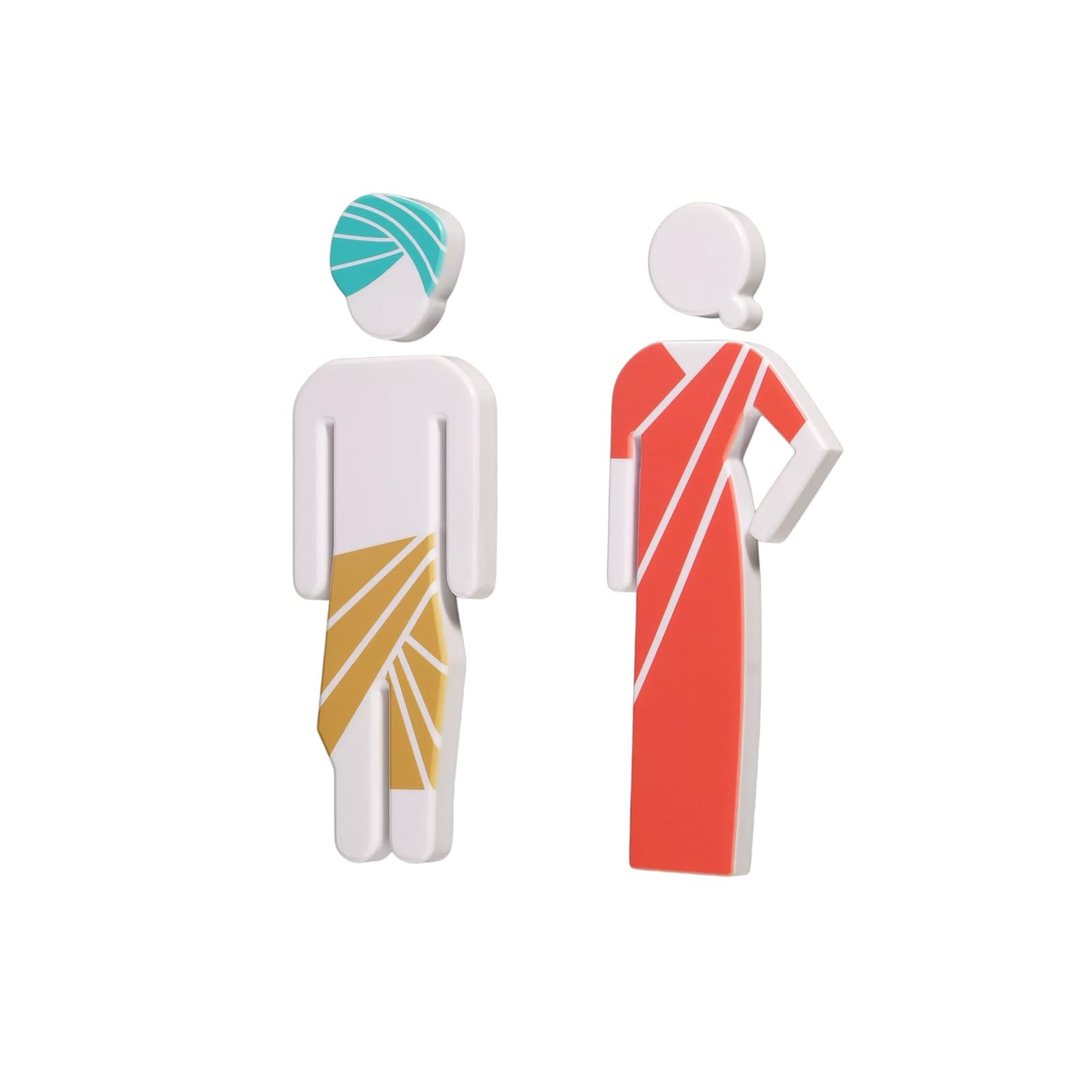 Modern Bathroom Sign for Business - Men and Women Restroom Sign - Restroom Signs for Business