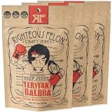 Righteous Felon Beef Jerky - Teriyaki Flavor - All-Natural Jerky - Locally Sourced & Dried Beef Jerky - Low-Sugar, High-Protein, Healthy Snacks - 2 Ounces, Pack of 3