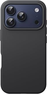 JETech Capa Silicone Líquido para iPhone 17 Pro 6,3 Polegadas, Proteção de Corpo Inteiro com Toque Macio e Sedoso, Case de Celular Antirriscos com Forro de Microfibra (Preto)
