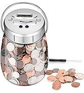 Piggy Bank,Digital Coin Bank for Kids,Counting Money Jar with Handle,Coin Counter for Adults Boys...