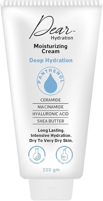 DEAR HYDRATION MOISTURIZING CREAM 200 GM – | Long-Lasting Hydration | Nourishing and Protective | Skin Barrier Repair