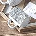 Stone Lain Stoneware Dish Set, 4 Mugs, Sophie - White and Black
