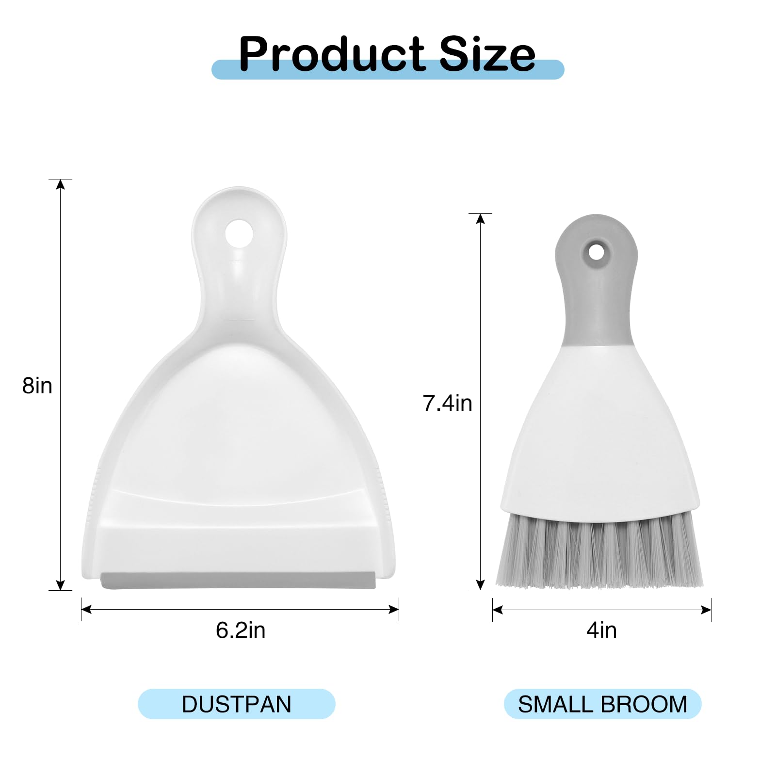Amazon.com: NACENA Mini Dustpan and Brush Set 2 Pack, Small Broom