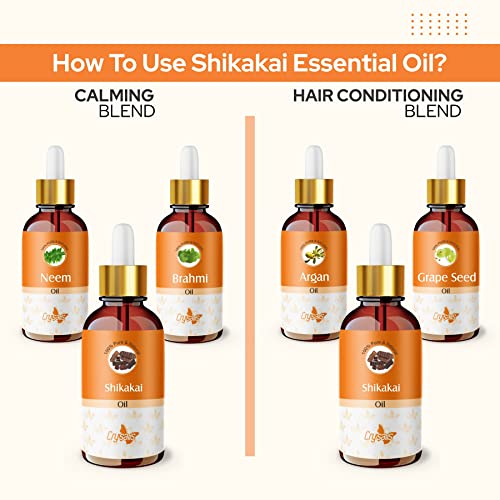 Image of Crysalis Shikakai Oil 100 ml (3.38 fl oz) - Traditional Hair Cleansing and Conditioning Oil for Scalp Treatments & DIY Hair Care Formulations