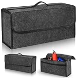 DYMHQ Rutschfest Filz Auto Organizer Kofferraum - 50 x 15 x 24cm Grau Kofferraum Organizer Kofferraumtasche für Auto/Autotasche Kofferraumtasche Faltbar Toolbag für Reisen