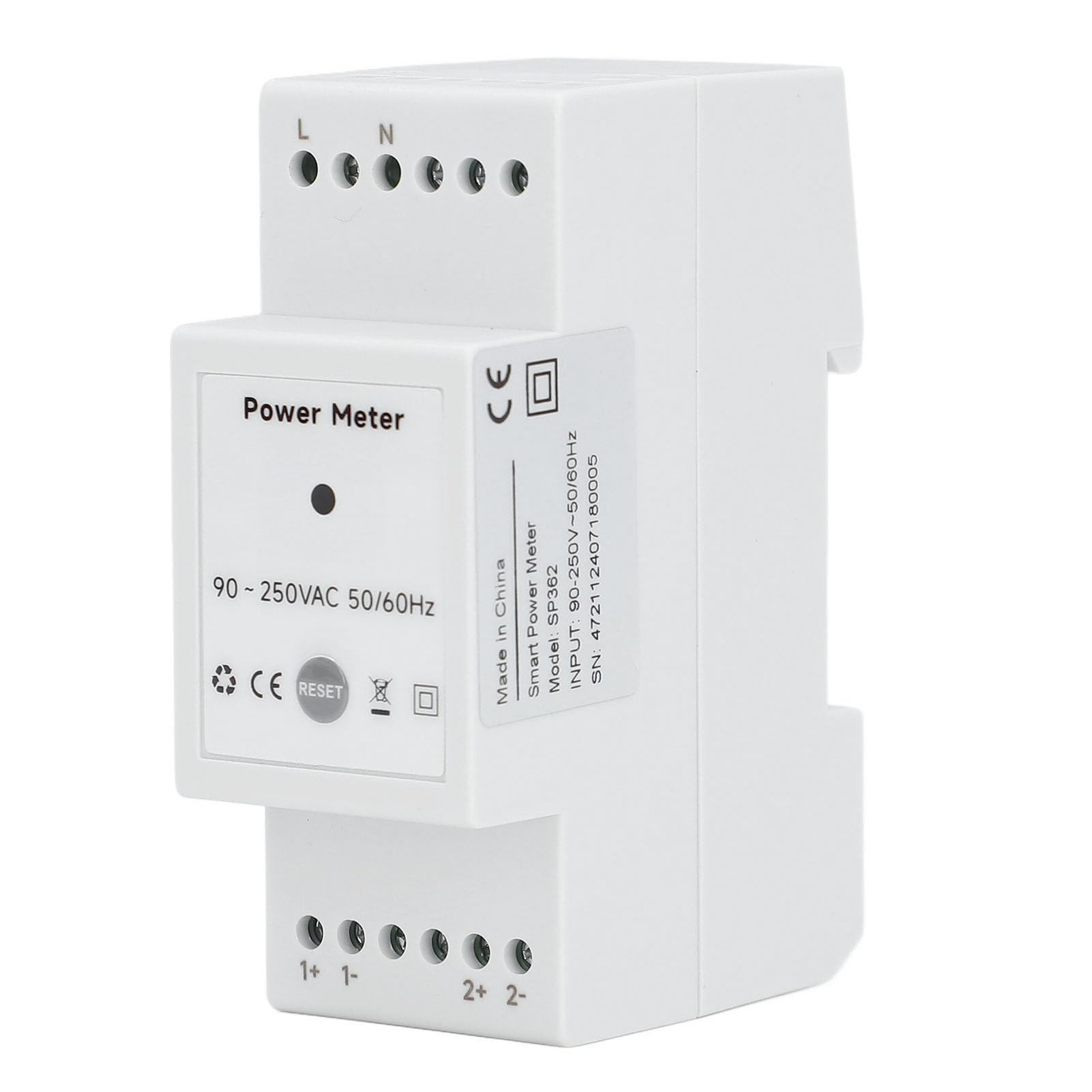 Inteligentny Licznik Energii Kontrola Aplikacji WiFi Jednofazowy Monitor Zużycia Energii z Przekładnikami Prądowymi 2x120A dla Aplikacji SMART LIFE