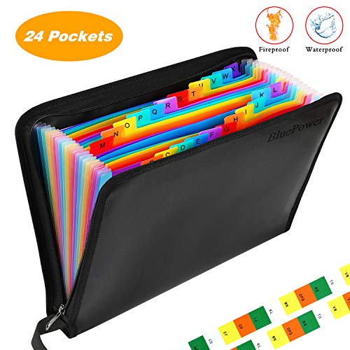 Fireproof File Organizer, Expanding File Folder Important Document Bag,Fire & Water Resistant Filing