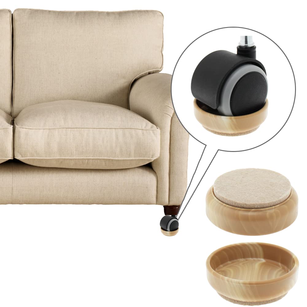 4 Coppe Per Rotelle Argento - Antiscivolo Per Proteggere Pavimenti E Fermare Mobili Con Ruote - Foto 8