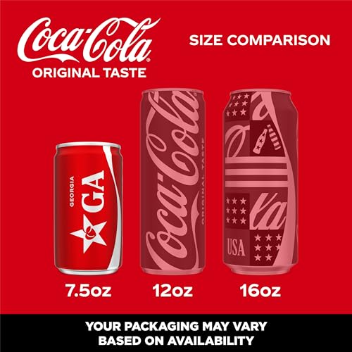 Image of Coca-Cola Soda Soft Drink Mini Cans, 7.5 fl oz, 6 Pack