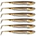 Dr.Fish Bait Wiggle Shad Soft Plastic Fishing Lure Smallmouth Bass Perch 2.76" Brown