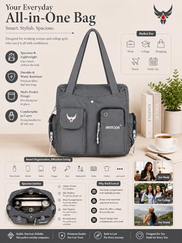 Image of ARMODA Double Pockets Glamour: Stylish Shoulder Bag for Ladies
