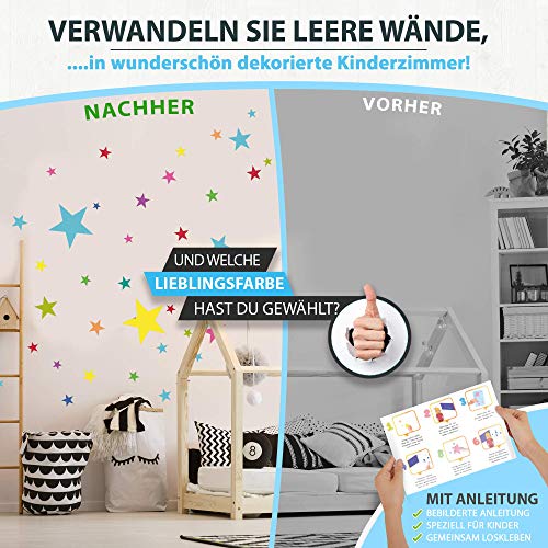 Adesivo murale 100 stelle per la camera dei