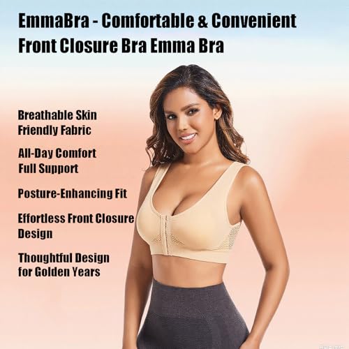 EmmaBra - Comfortable & Convenient Front Closure Bra Emma Bra No Underwire for Seniors Older Women Over 504