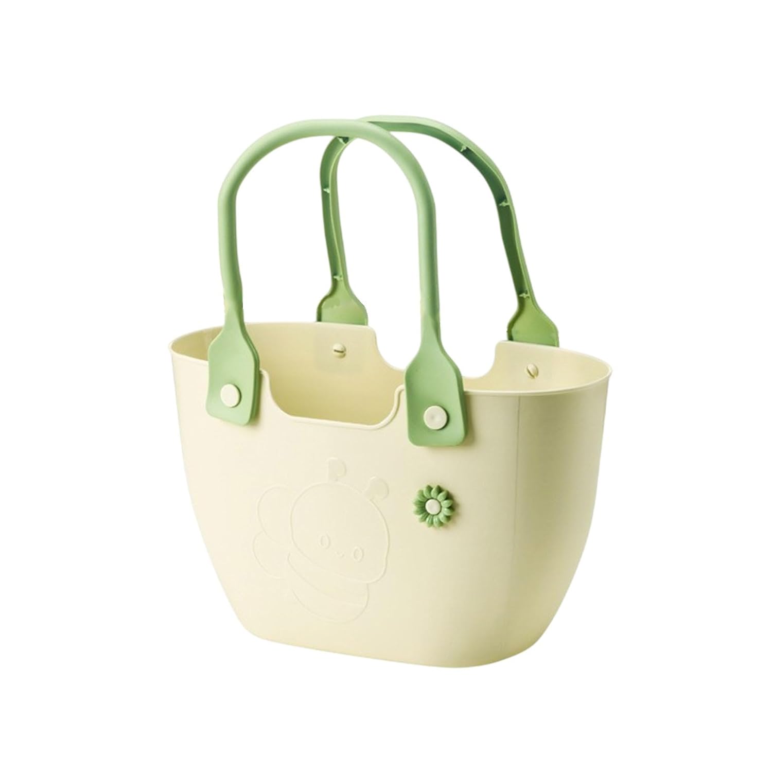 Caddy Organizer with Handle Plastic Shower Caddy for Cleaning Supplies Portable Storage Basket with Cute Little Bee Print