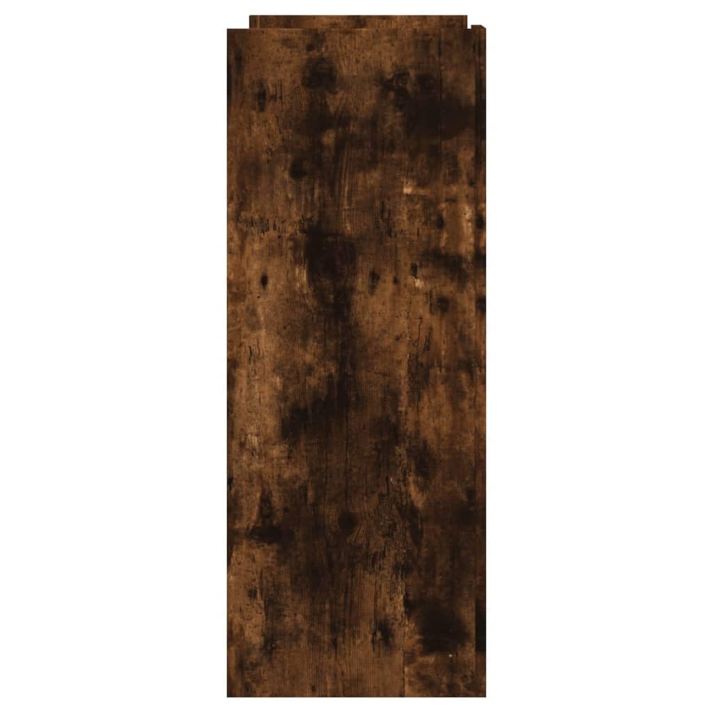 Mesa consola de roble ahumado, 100 x 35 x 90 cm, de madera, mesa auxiliar clásica para pasillo, salón y entrada, muebles de pasillo