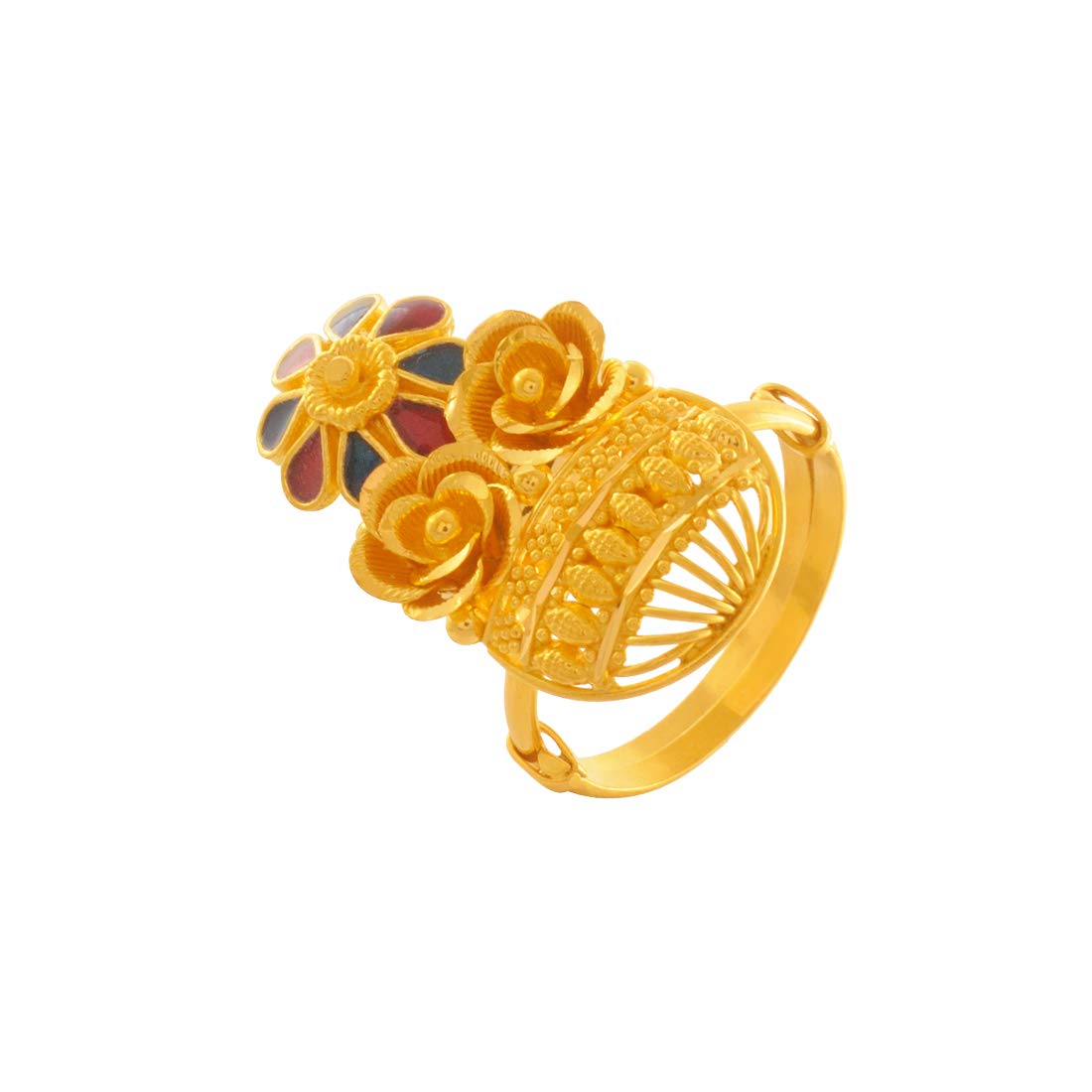 22k (916) Yellow Gold Ring for Women-image-49