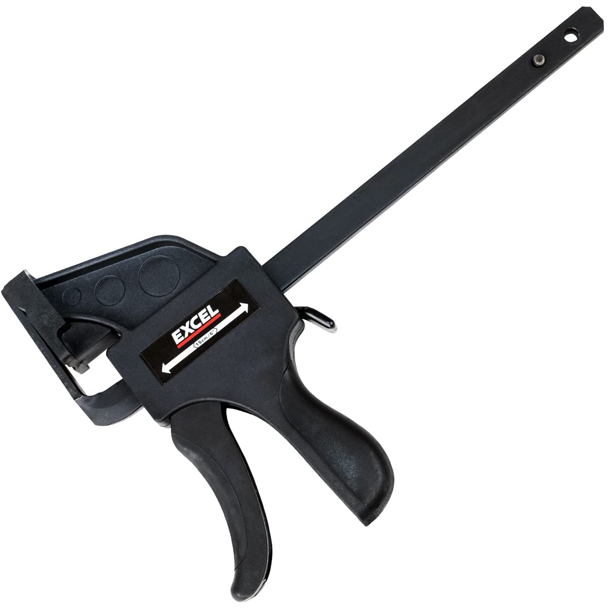 Excel Juego de abrazaderas de barra de trinquete de 150 mm, juego de abrazaderas de barra de trinquete de 70 mm x 150 mm, liberación rápida y abrazadera con una sola mano, ideal para proyectos de