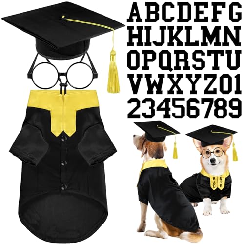 Huhumy 5 Pcs Dog Graduation Costume Set Include 2025 Pet