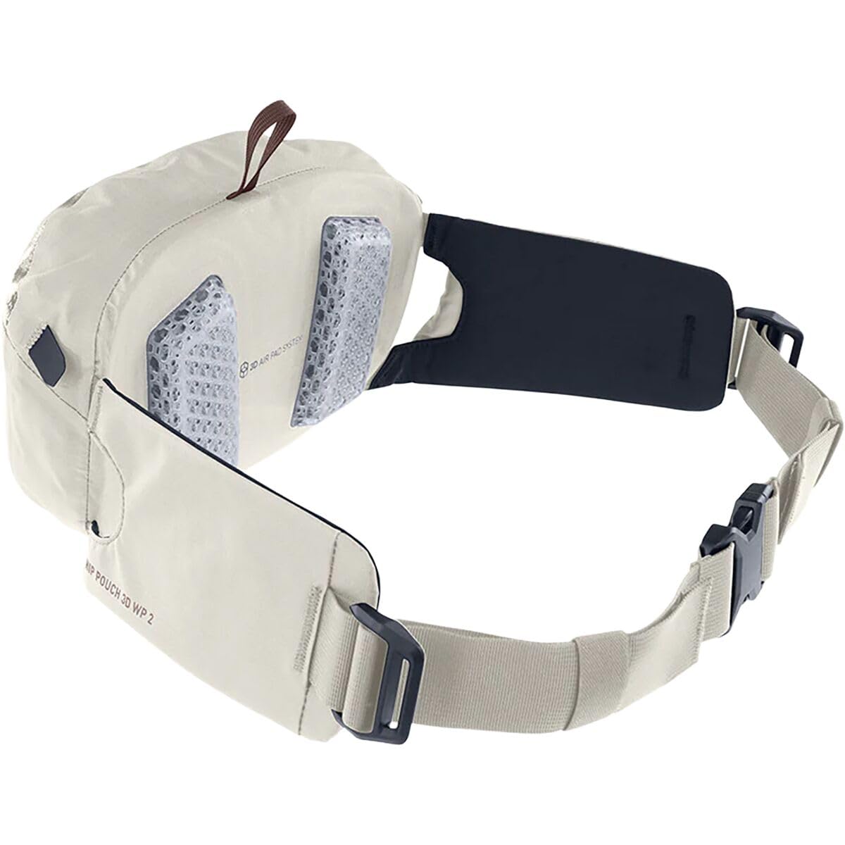 EVOC Hip Pouch 3D WP 2 Wasserdichte Lauf-Hüfttasche mit 3D-Luftpolster-System, versiegelte Nähte und wasserdichte Reißverschlüsse, atmungsaktiv, 360-Grad-Luftzirkulation, hellbraun (Sand), leicht
