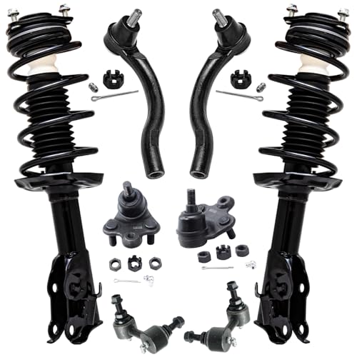 Image of Detroit Axle - Front Struts & Coil Springs Sway Bar Links Outer Tie Rod Ends Lower Ball Joints Replacement for 2006-2011 Honda Civic 1.8L Coupe