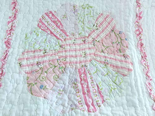 Cozy Line Home Fashions Flora Print Pattern Cotton Reversible Coverlet Bedspread Quilt Bedding Set | Cozy Line Home Fashions Flora Print Pattern Cotton Reversible Coverlet Bedspread Quilt Bedding Set - Image 5