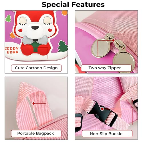 Image of Bembika School Bag The Perfect Children Backpack and School Bags for Kids Compact Stylish Backpack for Kids Kindergarten Backpack and Travel Backpack- (Deer|Orange)