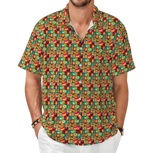 Chemise à manches courtes fruits homme pour un look d'été décontracté en voyage