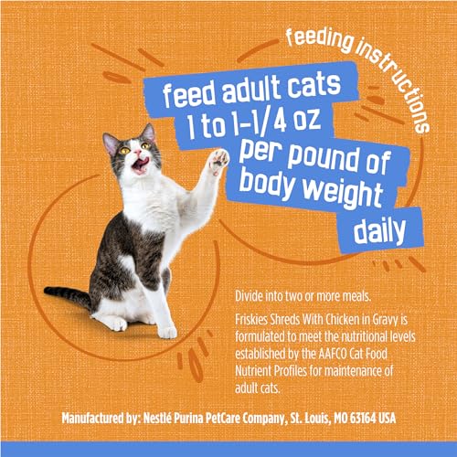 Friskies Purina Shreds with Chicken in Wet Cat Food Gravy - 5.5 oz. Cans (Pack of 48) - image 8