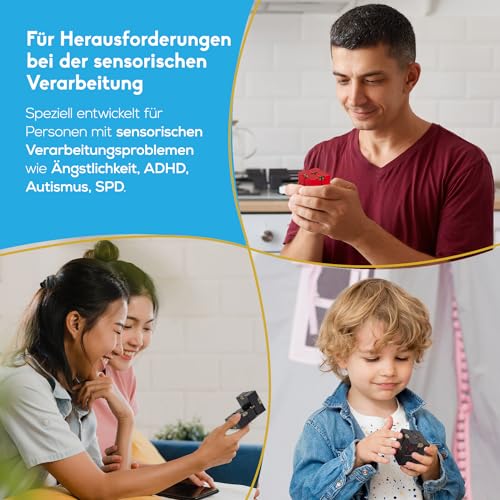 PILPOC theFube Fidget Toy - Premium Qualität Fidget Toys, Stresswürfel mit Exklusiver Schutzhülle, Anti-Stress Würfel , ADHS Spielzeug für Kinder und Erwachsene, Silber