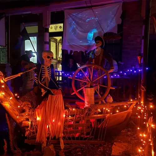 Qitong Orange Solar Christmas Lights, 2 Pack 400 Led Solar String Lights Outdoor Waterproof, Solar Christmas Lights Outdoor For Thanksgiving Garden Yard Tree Party Patio Fence Holiday #TOP4