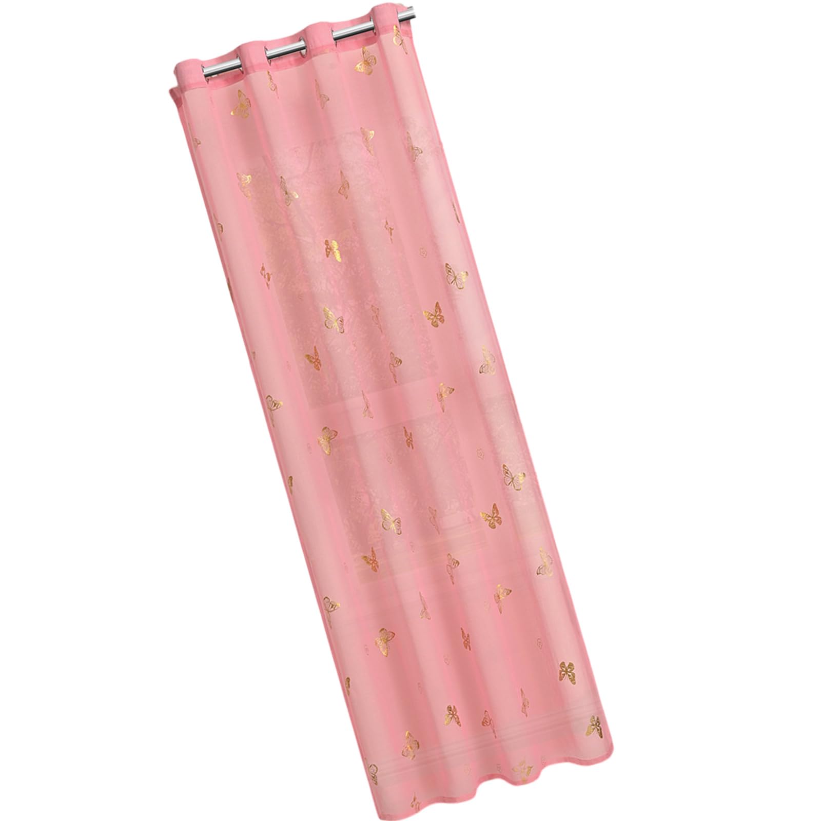 Jazuaiao Sheer Curtains Butterfly Embroidered for Living Room Bedroom Voile Window Drapes Bedroom Window Sheer Voile Curtains with Beads