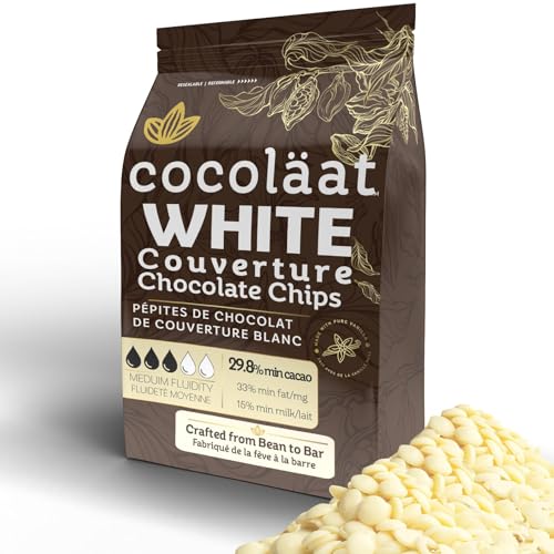 Cocoläat White Couverture Chocolate Chips | Culinary Grade for Bakers, Pastry Chefs, & Chocolatiers...