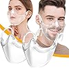 SpoolX Reusable Transparent Face Masks, Upgraded Breathable, Clear Plastic Anti-Fog Dustproof Windshield Protective For Women Men (2PCS)