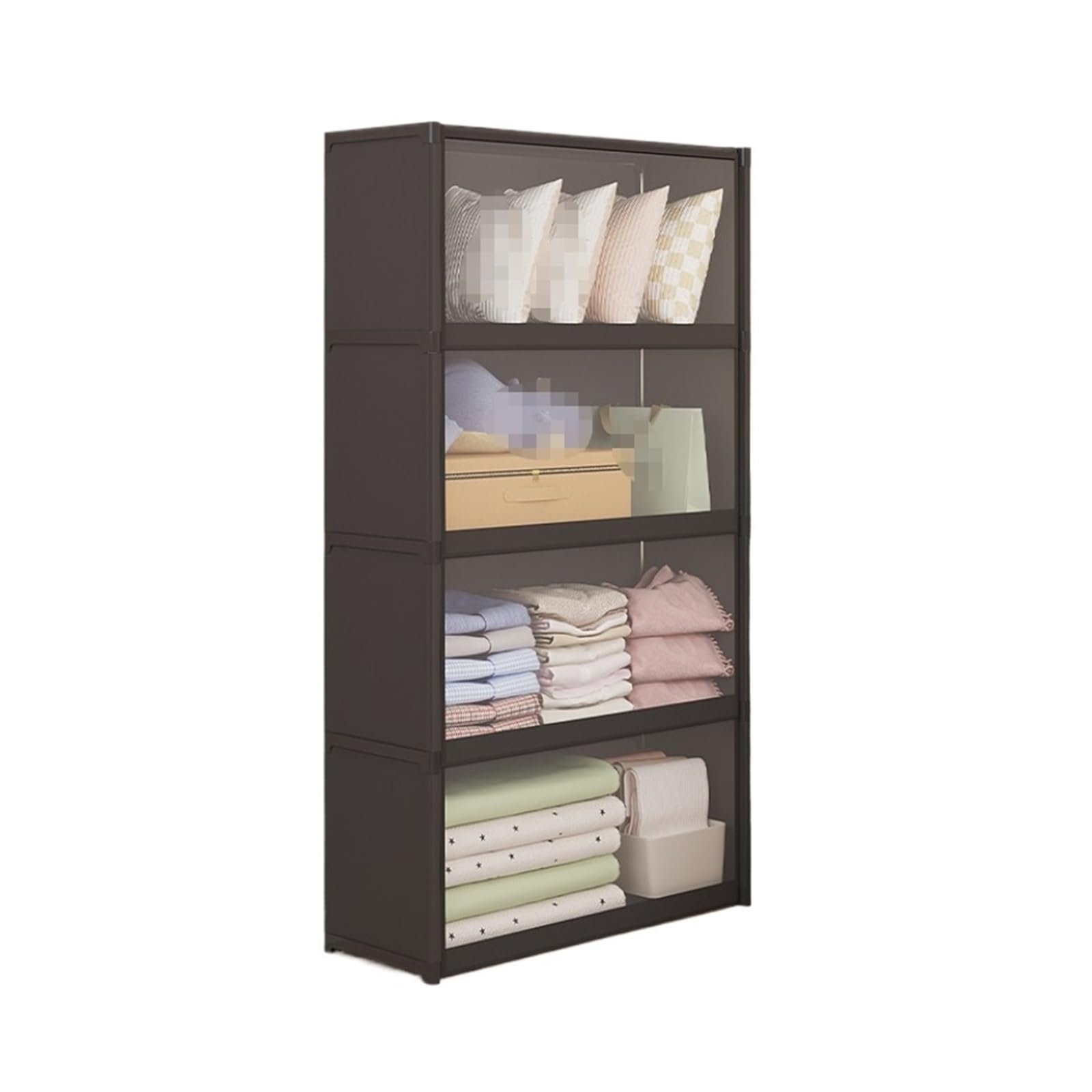 Armadio Scaffale Scaffale Armadio In Tessuto Semplice, Ripiani For Armadio Portatili Rimovibili, Porta Abiti For Armadio Della Camera Da Letto Armadio Portatile per Soggiorno(Black,139x64x30cm)