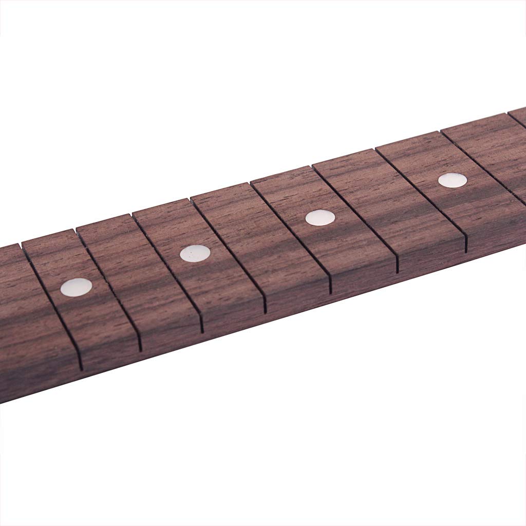 Alnicov Tastiera scanalata a 21 tasti per chitarra in palissandro per 3 corde scatola sigari chitarra accessori fai da te
