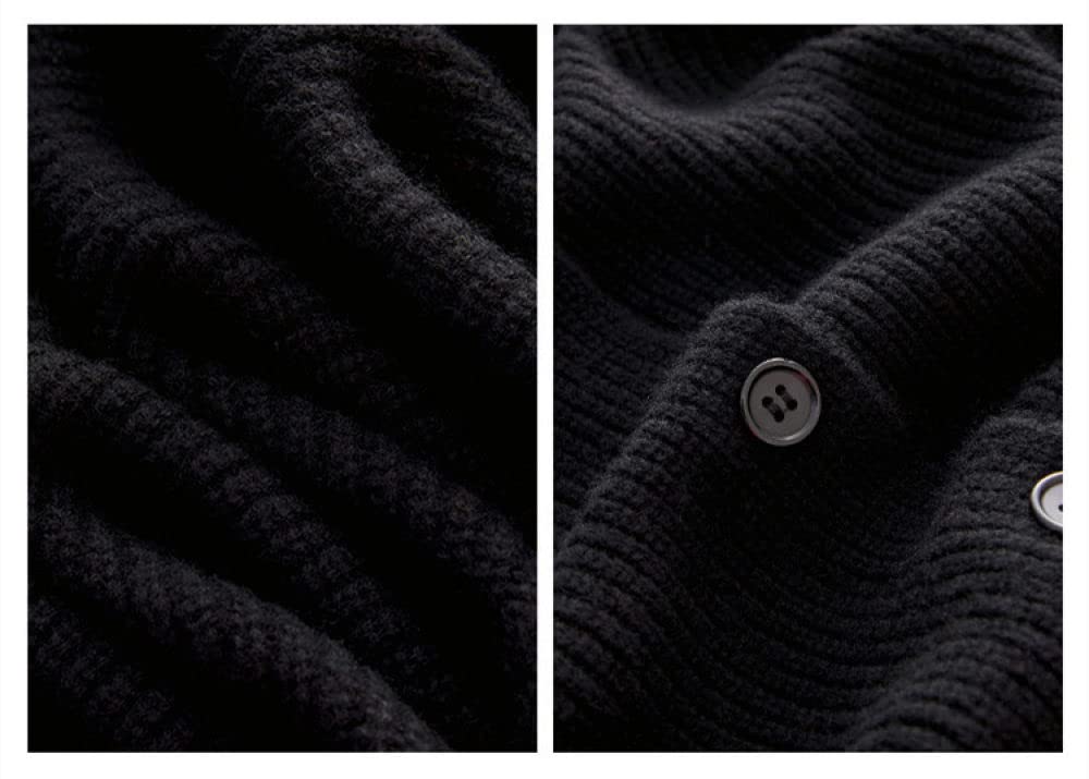 Kardigany Damskie Kardigany Z Wełny Dzianinowe Płaszcz Sweter W Stylu Retro Czarny Kardigan Z Długim Rękawem Zapinany Z Przodu Na Guziki Kardigan Zimowa Miękka Dzianinowa Kurtka Wierzchnia Do Noszeni