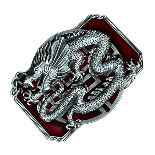Chinese Belt Buckle With Relief Dragon Pattern Adult Belt Buckle Replacement Craft Belt Buckle Replacements