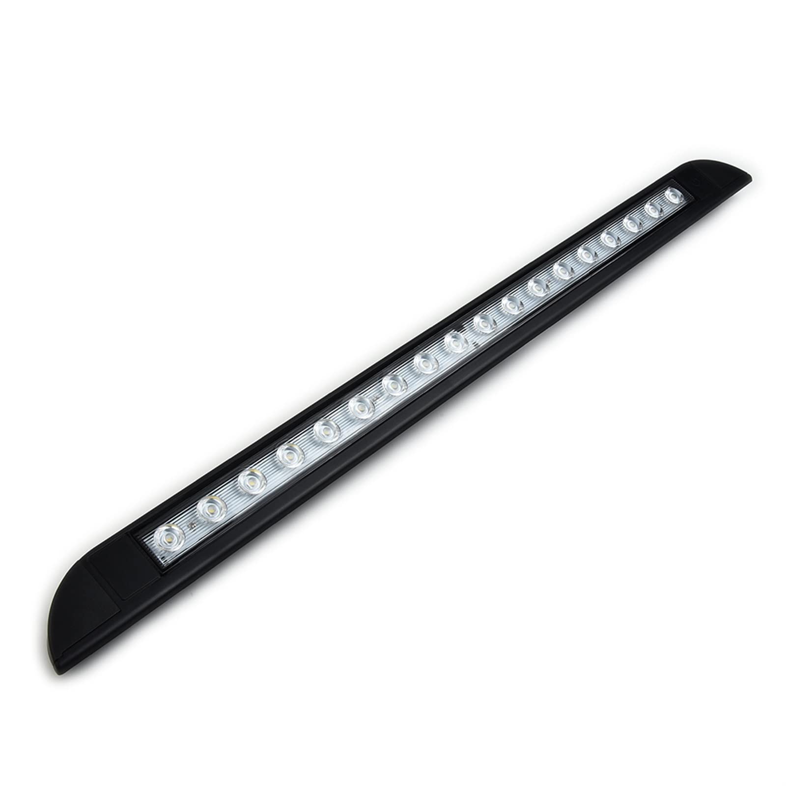 12-28VDC RV LED Tenda da sole Portico Luce Impermeabile Camper Caravan Lampade parete for interni Barra luminosa Van Lampada esterna,Risparmio di spazio compatto(Noir)