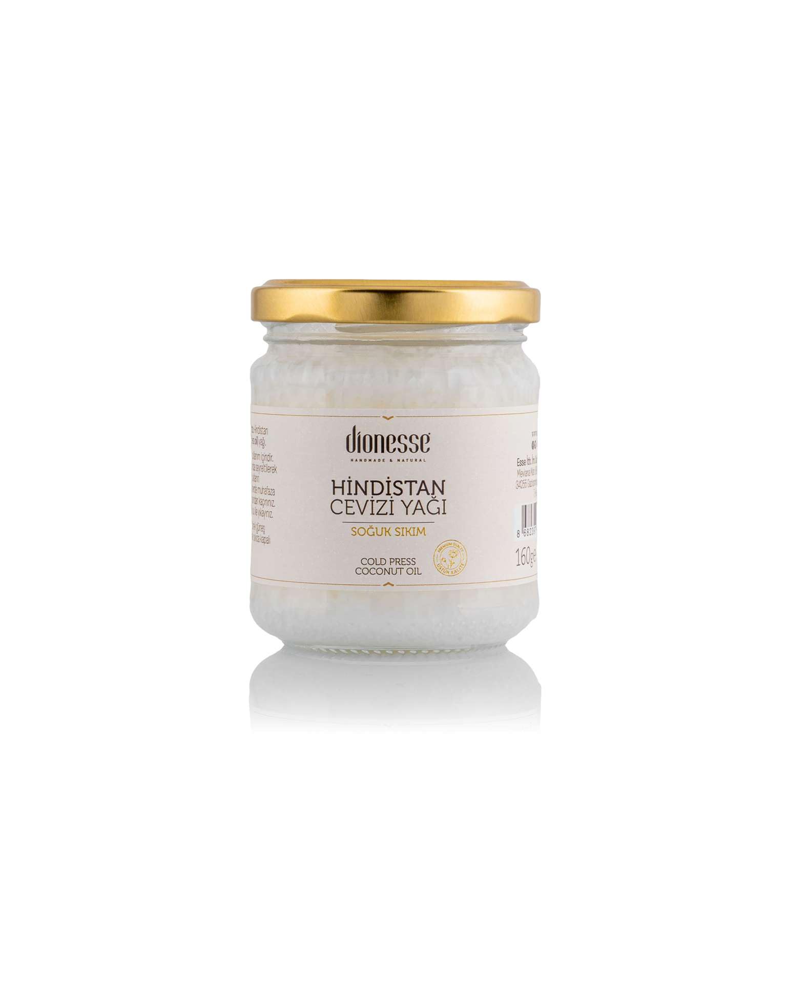 Dionesse 100% Organik Hindistan Cevizi Yağı 150 ml - Saç Bakımı, Cilt ve Ağız Sağlığı İçin Doğal Mucize