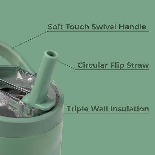 Miniatura 3 de HydroJug Sport Botella de acero inoxidable con popote, aislada al vacío, de 20 onzas, a prueba de fugas, diseño ergonómico, reutilizable, apta para