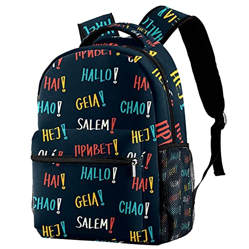Sac à dos de voyage Loisirs Campus Hello avec porte-bouteille pour fille et garçon