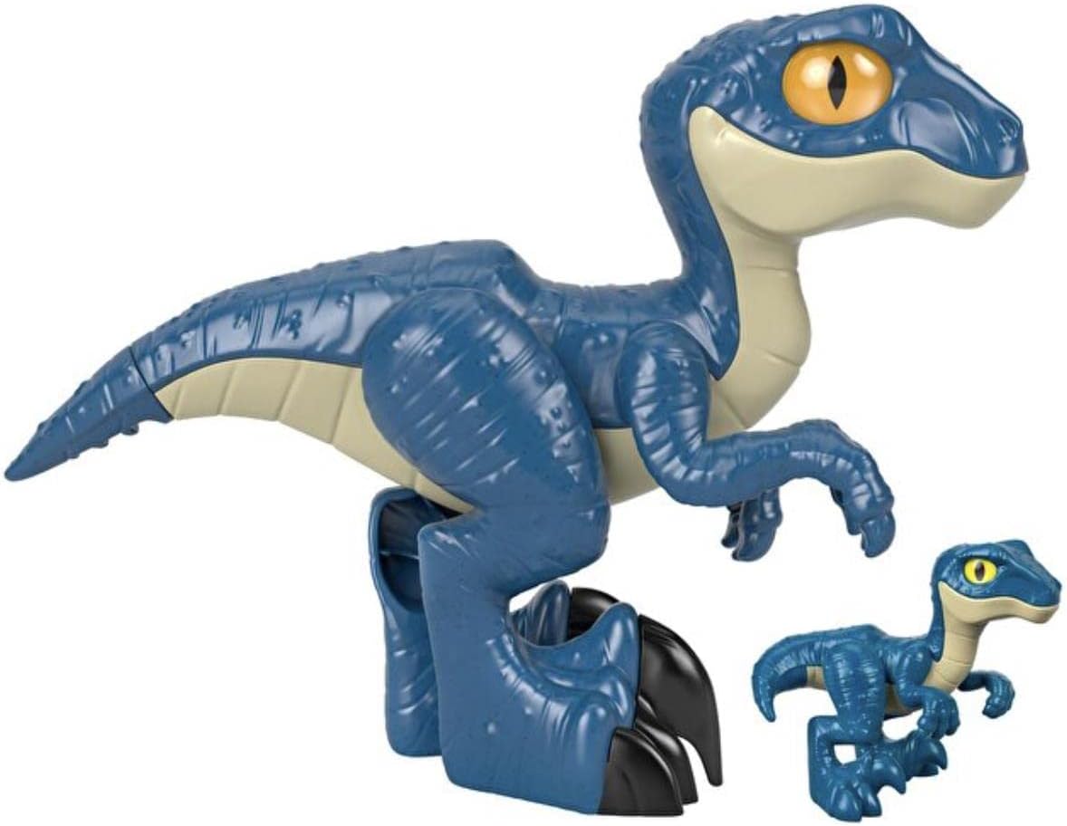 Jurassic World Imaginext Dinosaur Toy Raptor XL Poseable Figure for ...